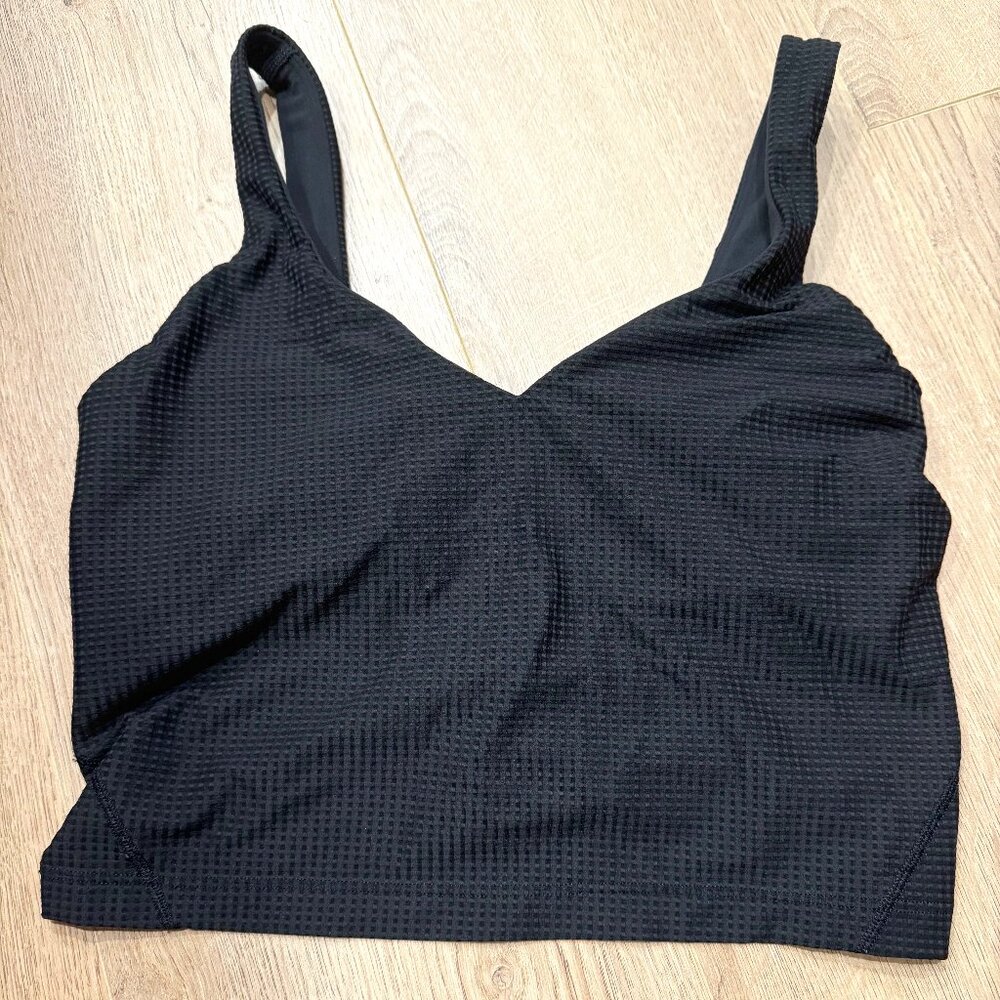 lululemon Align tank black grid size 6